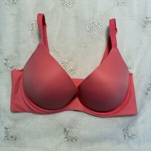 Smoothez by Aerie Coral Plunge Bra Size 34C